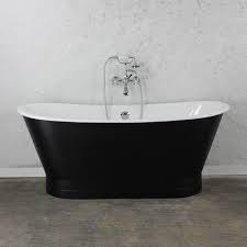 Shop the latest cast iron tub deals on aliexpress. The Cadogan 68 Cast Iron French Bateau Bathtub With Eggshell Soft Onyx Black Exterior Plus Accessories