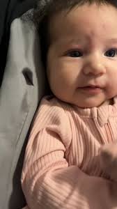 My grandbaby is laughing now #Gbaby. #2months #spoiled