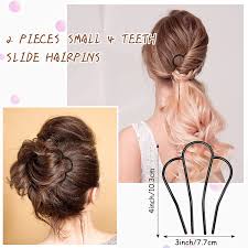 Open for more information!its doesn't get any simpler then this one minute messy bun! Buy 14 Pieces Black Hair Pin Clips Messy Bun Hair Side Combs Assorted Style Hair Fork Clip U Shaped Pins Metal Hair Tools Retro Hair Braid Twist Hair Styling Clips Accessories For