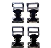 Alligator Buckle Tourniquet Buckle 1" Nickle Plated Clamp | 4 PACK