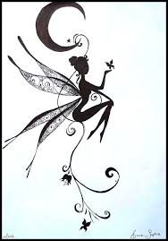 Fee Lunaire Tattoo Tatouage Dessin Crayon Drawing Fairy Moon Modeles De Tatouage De Fee Tatouage Elfe Idees De Tatouages