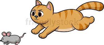 Home advertise success stories challenges jobs contact us. Cat Chasing Mouse Cartoon Vector Clipart Friendlystock Cartoon Cat Drawing Mouse Drawing Cat Vector