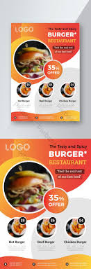 Letakkan daging, tomat, dan keju. Desain Brosur Restoran Makanan Cepat Saji Burger Dengan Penawaran Templat Ai Unduhan Gratis Pikbest