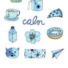 Black and white vsco stickers. Mini Blue Aesthetic Sticker Pack Etsy
