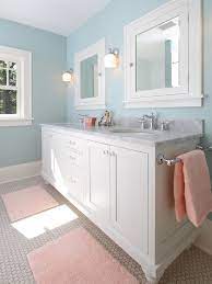 20 beautiful modern farmhouse bathroom ideas to try in your home. 16 Pink And Blue Bathrooms Ideas Retro Bathrooms Bathroom Decor Bathroom Design