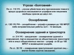 Ugroza Fizicheskoj Raspravy Statya Uk