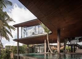 This is why this plan sells much better than some larger ones. Alexis Dornier S Cross Shaped House Elevated On Stilts To Include Continuous Living Space Underneath