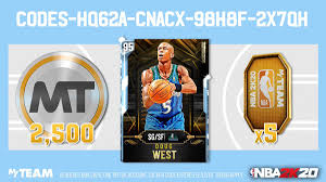 Up to three tokens for myteam: 2k20 Locker Codes 2020