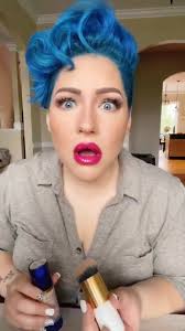 Today, makeup was a sneeze...I mean...breeze!!! #mua #makeupartist  #senegence #bluehairedgirl #pixiecut #sneeze