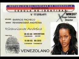 Resultado de imagen para cedulas con venezolanas
