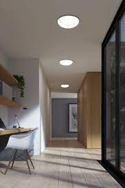 Our contemporary and mid century ceiling lights come in flush mount and semi flush mount options. Lighting Ideas To Light Up Your Modern Hallway Modern Hallway Design Modern Hallway Hallway Ceiling Lights