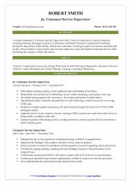 customer service supervisor resume