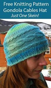 Free Hat Knitting Pattern Gondola Cables Hat Hat Knitting Patterns Knitting Patterns Free Hats Yarn Hats