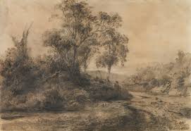 Bacchus Marsh Werribee Creek 1876 By Louis Buvelot Australian Painting Bacchus Marsh Landscape Drawings
