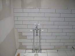 Offset Subway Tiles Bathroom Wall Tile Tile Shower Niche White Subway Tiles