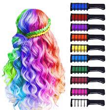 Hair chalk is a temporary hair color product that typically washes out within several shampoos. Amazon Com 10 Color Hair Chalk For Girls Kids New Hair Chalk Comb Temporary Bright Hair Color Dye For Girls Kids 7 8 9 Year Old Girl Gifts Girl Toys For Girls Ages 8 12 Birthday