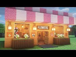 How To Build A Flower Shop In Minecraft Youtube In 2021 Cute Minecraft Houses Minecraft Houses Minecraft House Designs