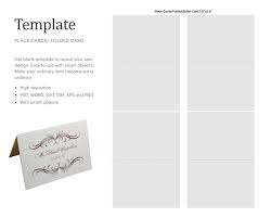 Sized to the open, unfolded dimensions of place cards: Place Card Folded 3 5x2 5 Blank Template Table Etsy