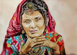 Beautiful women portrait drawings collection