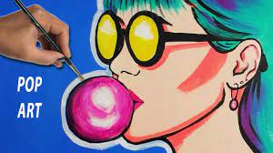 Pop Art Acrylic Painting For Beginners Step By Step Youtube Acrylic Painting For Beginners Pop Art Pop Art Painting