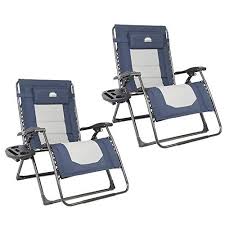 Coastrail Outdoor Oversized Zero Gravity Padded Xxl Folding Patio Lounge Chair Adjustable Recliner With Cup Holder In 2020 Patio Lounge Chairs Patio Lounge Patio