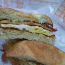 Buttery croissant topped with a fried egg, bacon, ham and american cheese. Jack In The Box Supreme Croissant Sauce