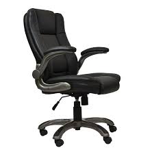 Modern height adjustable office task chair $131.72. Techni Mobili Medium Back Executive Office Chair With Flip Up Arms
