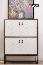 moderne kommode mit 4 turen mit fischgratenmuster kommode modern schrank mit schubladen kommode