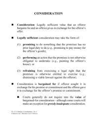 Held there was adequate consideration. Commercial Law Consideration