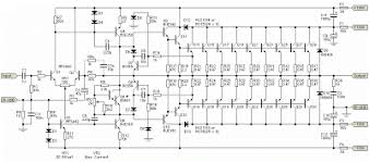 This Power Amplifier Circuit Using A Transistor Amplifier From The Front Signal Splitter Driver And Power Ampl Audio Amplifier Hifi Amplifier Circuit Diagram