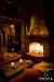 Romantic Log Cabin Fireplace