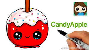 Cute art for kids of all ages! How To Draw A Candy Apple Easy Candy Drawing Cute Drawings For Kids Draw So Cute Christmas