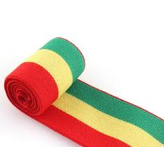 38MM Rainbow Stripe Slight Elastic Webbing 1 1/2 Inch for Garment Design  Rainbow Color Striped Elastic Bands