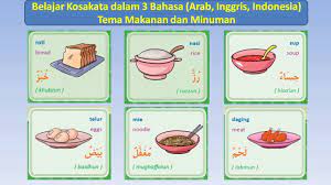 Tapi bila anda menghadapi masalah di atas saya akan memberikan langkah rahasia agar anda bisa belajar bahasa arab dengan cepat dan membuahkan hasil yang nyata hanya dalam waktu 1 bulan. Belajar Kosakata Dalam 3 Bahasa Arab Inggris Dan Indonesia Tema Makanan Dan Minuman Youtube