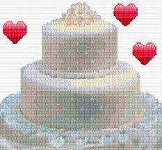 Free cross stitch wedding cake image patterns. Ann Logan 10 Free Patterns Online Wedding Cake 491