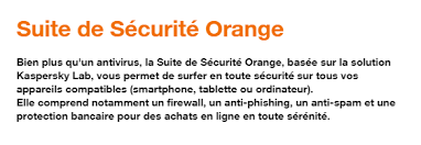 О suite de sécurité orange. Total Av Scan
