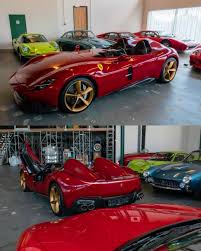 Ferrari Monza Sp1 Sp2 On Instagram Ferrari Monza Sp2 From Netherlands Finished In Rosso Mugello With Matte Gold Wheels Gold Wheels Monza Ferrari