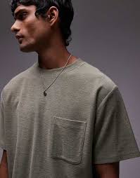 Rhythm vintage terry short sleeve t shirt in green