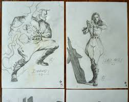 Pontet, Cyril - 4 Original preliminary drawing - The Unbreakables - 2010 -  Catawiki