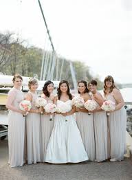 Chic Modern Wedding In Madison Neutral Bridesmaid Dresses Bridesmaid Dresses Flower Girl Dresses