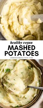 Healthy Vegan Mashed Potatoes Recipe Running On Real Food Recipe Vegan Mashed Potatoes Real Food Recipes Recipes