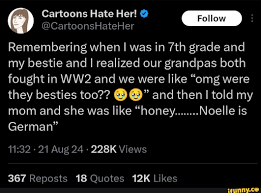 Cartoons Hate Her! @CartoonsHateHer Remembering when I was in grade and my  bestie and I realized