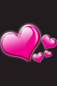 Pinky On Black Background Heart Wallpaper Heart Pictures Pink Heart