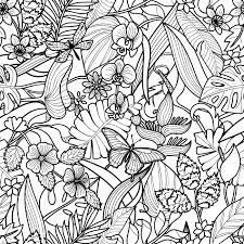 You can print or color them online at getdrawings.com for absolutely free. Tropical Flowers Plants With Butterfly And Dragonfly Seamless Royalty Free Cliparts Vectors And Stock Illustration Image 92998834