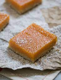 Peel papaya, cut into rounds approximately 1 inch thick, remove seeds to make the glaze: Papaya Bars Easy Dessert Recipe A Cozy Kitchen