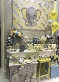 Baby Shower Elephant Theme Decorations Yellow 35 Ideas For 2019 Elephant Baby Shower Theme Baby Shower Yellow Baby Shower Themes Neutral