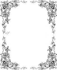 Black And White Flower Frame Border Design Another Rose Border By Dreamangelkristi On Deviantart Calligraphy Borders Borders And Frames Clip Art Borders