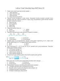 Materi fisika kelas 8 kurikulum 2013 pdf. Latihan Fisika Bab Gaya Smp Kelas Viii Pdf