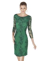 Pronovias Cocktail Amaia Outfit In Evergreen 396 In 2020 Knee Length Prom Dress Plus Size Cocktail Dresses Green Cocktail Dress