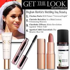 Many brides choose a fancified version of their everyday makeup look on their big day, with the even though meghan has more freedom in her wedding day look than most other royals, that doesn't mean we're going to see her rock dramatic glitter eyeshadow. Get The Look Meghan Markle S Royal Wedding Day Beauty All In The Blush